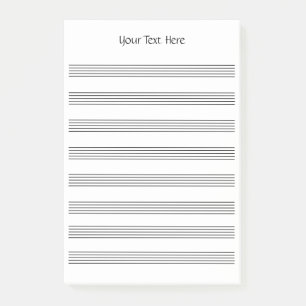  Blank Sheet Music  8 Staves  Post-it Notes
