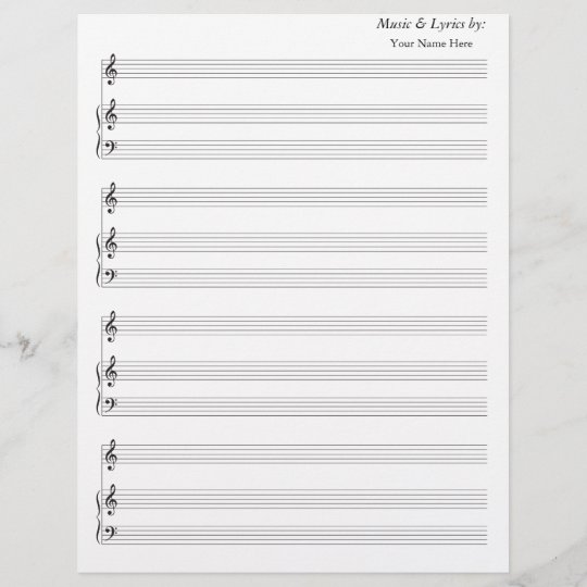 blank music g clef sheet Piano Zazzle.ca Treble Sheet  Music Blank Blank Clef