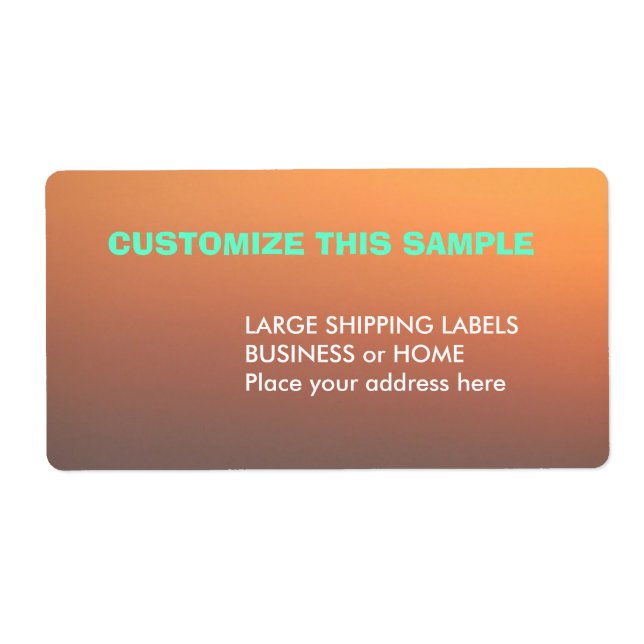 Blank Shipping Label (Front)