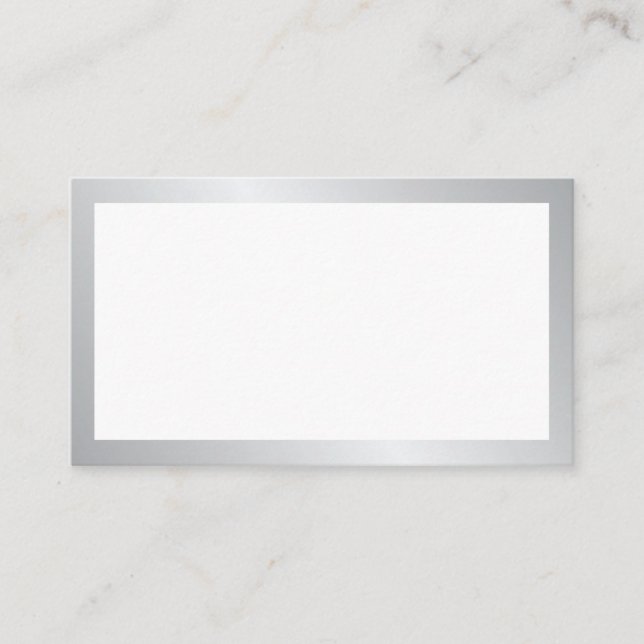 Blank Silver and White Wedding Advice and Wishes (Front)