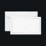 Blank Silver and White Wedding Advice and Wishes Card<br><div class="desc">Add a personal touch to your wedding with a silver wedding advice and wishes card. This advice card features silver border on white background. Perfect for wedding, baby shower, birthday party, bridal shower, bachelorette party and any special occasions. Please Note: The foil details are simulated in the artwork. No actual...</div>