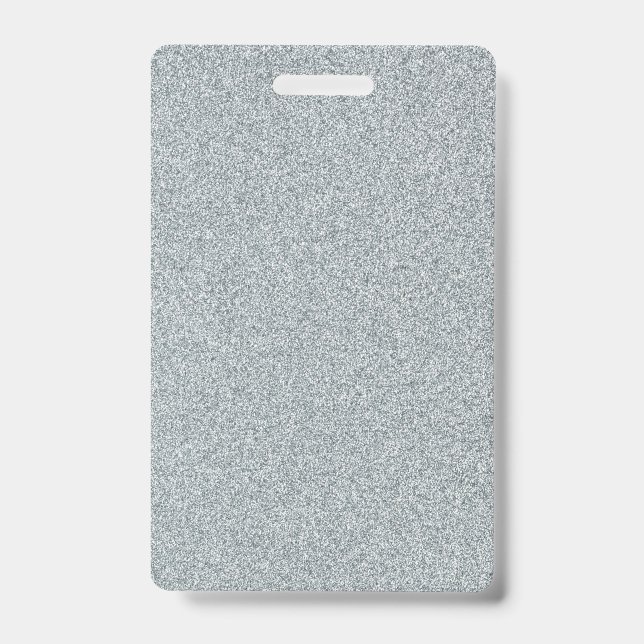 Blank Silver Glitter DIY Template Custom Text  Badge (Front)