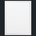 Blank Silver Letterhead<br><div class="desc">Blank Letterhead features silver border with white blank space.

Please Note: The foil details are simulated in the artwork. No actual foil will be used in the making of this product.</div>