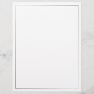 Blank Silver Letterhead