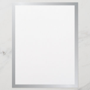 Blank Silver Letterhead