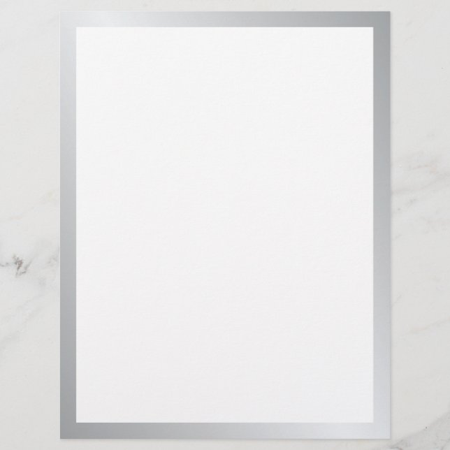 Blank Silver Letterhead (Front)