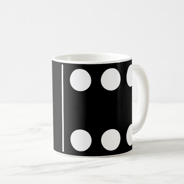 Blank Six Black Domino Mug (Front Right)