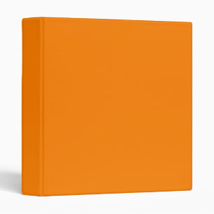 Blank Solid Colour Bright Orange Binder