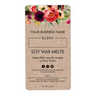Blank Soy Wax Melt Étiquettes Avec Espace D'Écritu
