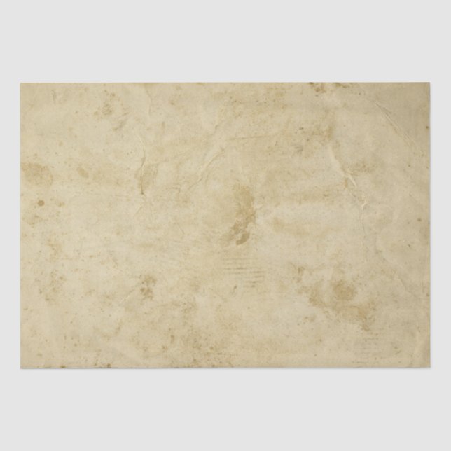 Blank Stained Parchment Beige Antique Retro Tissue Paper (Front)