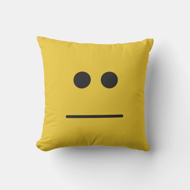 Blank Stare Throw Pillow (Front)