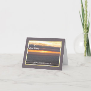 Blank Sympathy Thank You Note Card -- Custom Front