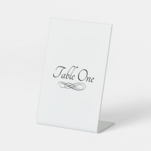 Blank Table Number Sign! Add your images and text! Pedestal Sign
