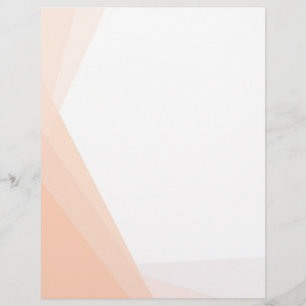 Blank Template Apricot White Colour Custom Elegant Letterhead