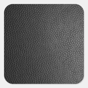 Blank Template Black Leather Create Your Own  Square Sticker