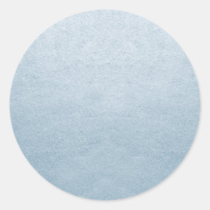 Blank Template Blue Faux Foil add Any Text or Logo Classic Round Sticker