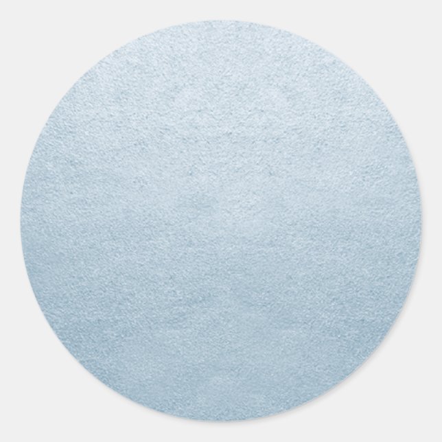 Blank Template Blue Faux Foil add Any Text or Logo Classic Round Sticker (Front)