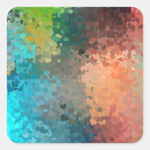 Blank Template Colourful Modern Abstract Art Trend Square Sticker