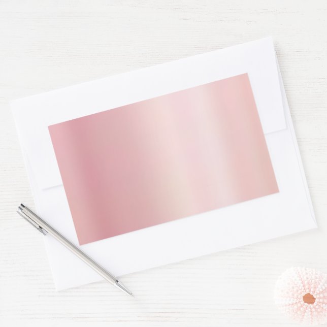 Blank Template Create Your Own Elegant Rose Gold Sticker (Envelope)