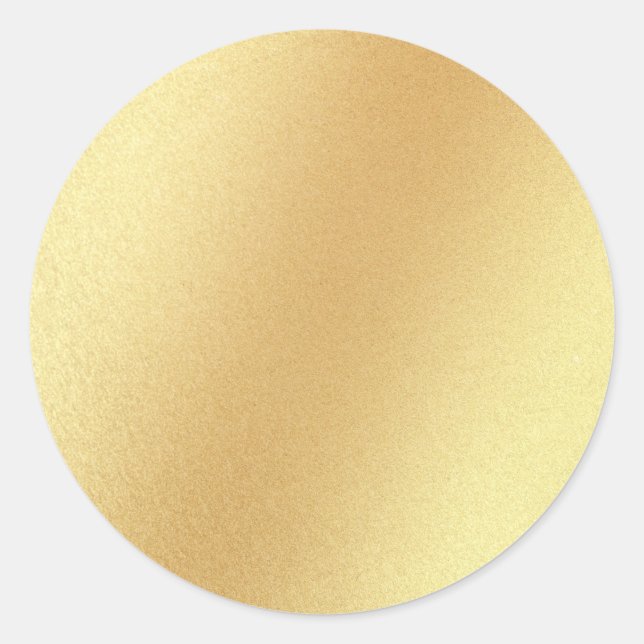 Blank Template Elegant Faux Gold Glitter Glamourou Classic Round Sticker (Front)