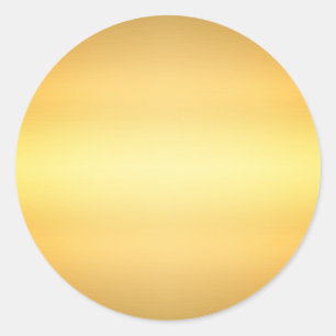 Blank Template faux graduated gold minimal design Classic Round Sticker
