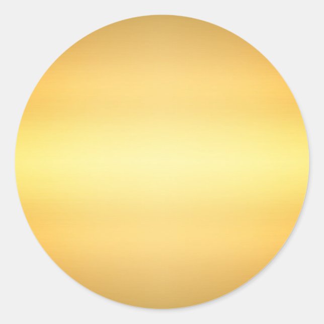 Blank Template faux graduated gold minimal design Classic Round Sticker (Front)