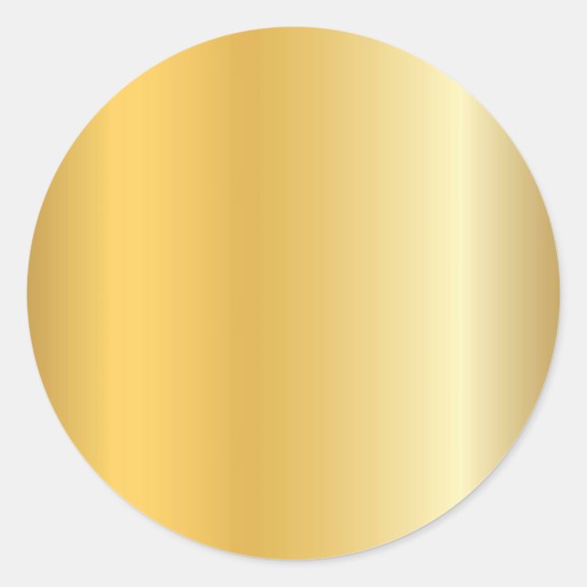 Blank Template Glamour Gold Look Modern Elegant Classic Round Sticker (Front)