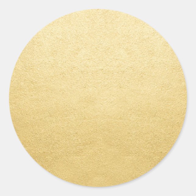 Blank Template Gold Shine Add Any Text or Logo Classic Round Sticker (Front)