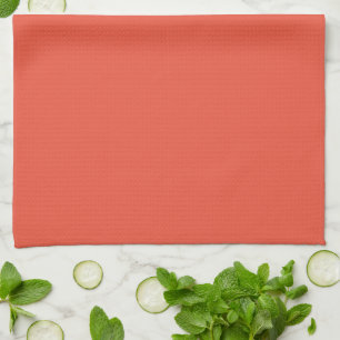 Blank Template Orange Red Create Your Own Stylish Kitchen Towel