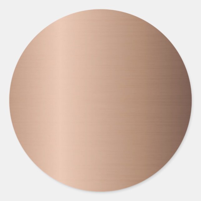 Blank Template Rose Gold Add Your Logo Modern Classic Round Sticker (Front)