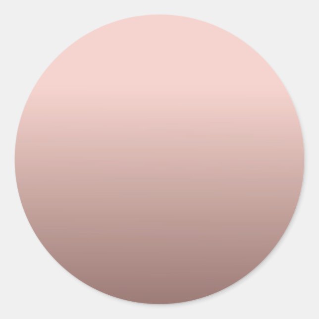Blank Template Rose Gold Add Your Text Modern Classic Round Sticker (Front)