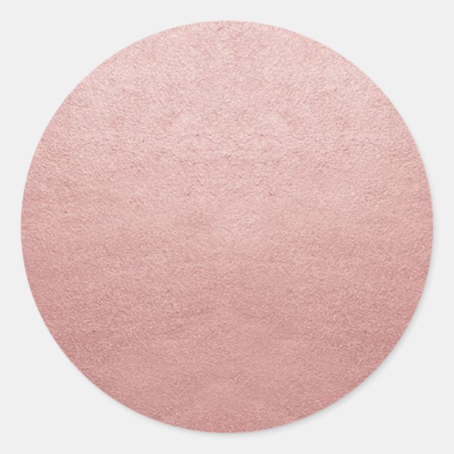 Blank Template Rose Gold for Any Text or Logo Classic Round Sticker (Front)