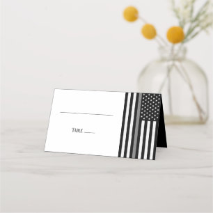 Blank Thin Grey Line Place Card