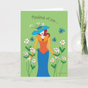 Blank thinking of you note card