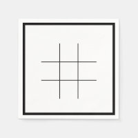 Blank Tic Tac Toe Grid Party Table Fun Quick Game