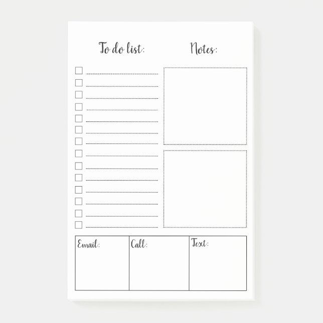 Blank to do list Post-it® Notes (Front)