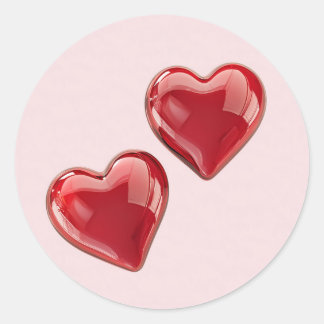 Blank Valentines Hearts - (Say What you Want) Classic Round Sticker