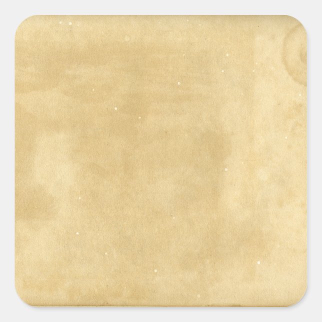 Blank Vintage Aged Paper Square Sticker (Front)