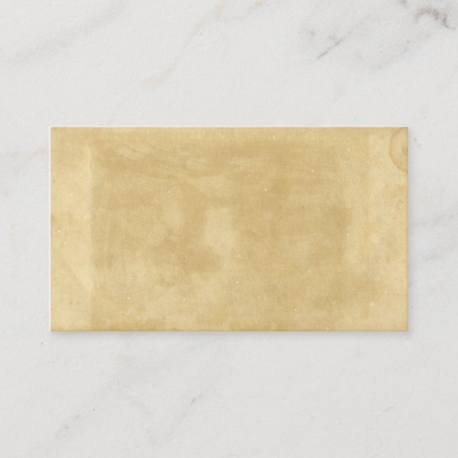 Blank Vintage Aged Stained Old Paper Business Card (Front)