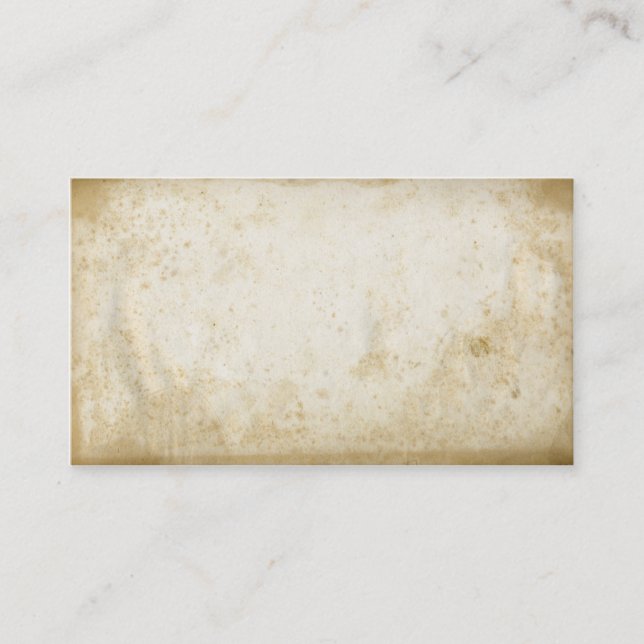 Blank Vintage Grungy Stained Paper Business Cards (Front)