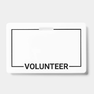 Blank Volunteer Badge