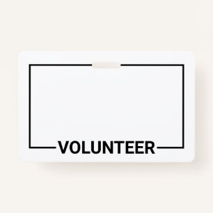Blank Volunteer Badge