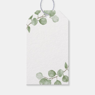 Blank Watercolor Eucalyptus Wedding Gift Tags