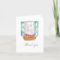 Blank Watercolor Window Flower Box Script swashes