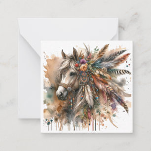 Blank Watercolour Horse Card