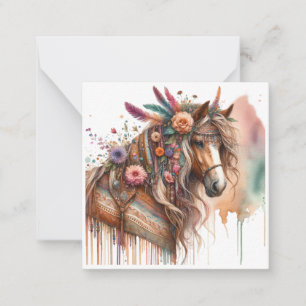 Blank Watercolour Horse Card