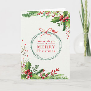 Blank 'We Wish You a Merry Christmas' Card