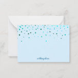 Blank Wedding Advice Cards, Wife, Mommy Teal<br><div class="desc">Clean blank card for wedding advice,  mom advice,  wife advice card to present in elegant way in confetti design.</div>