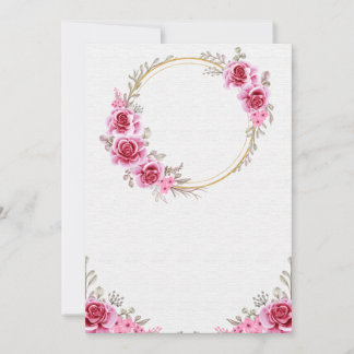 Blank wedding invitation card