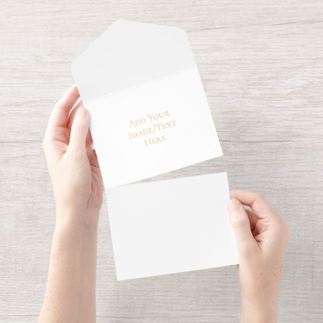 Blank Wedding Templates | Elegant Customizable  All In One Invitation (Tearaway)